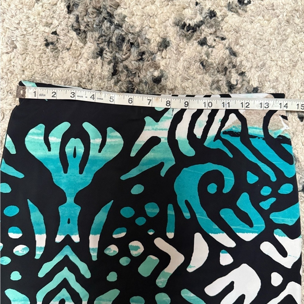 Eva Varro SKIRT Black and Teal Artistic - Picture 5 of 7